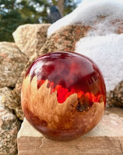 SH233 Red Malle & Red Resin $225 at Hunter Wolff Gallery